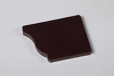 Заглушка желоба 120х86 левая RAL8017 шоколад (100шт)