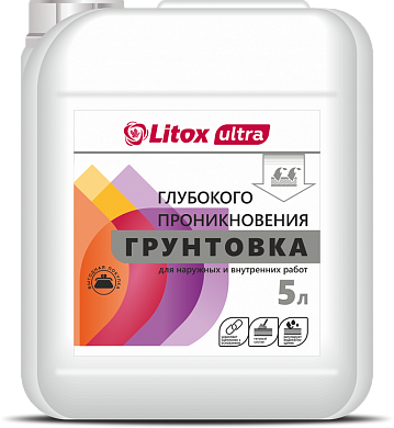 ЛИТОКС Грунтовка глубокого проникновения LITOX ULTRA 5 л. (90 шт.)