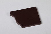Заглушка желоба 120х86 правая RAL8017 шоколад (100шт)