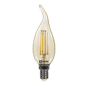 Лампа ASD LED-СВЕЧА НА ВЕТРУ-deco 7Вт Е14 3000К 630Лм золотистая IN HOME (Р)