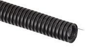 Труба ПНД гофро d16 мм  с/з безгалогенная (HF) черная (100м/5500м уп/пал) Строитель