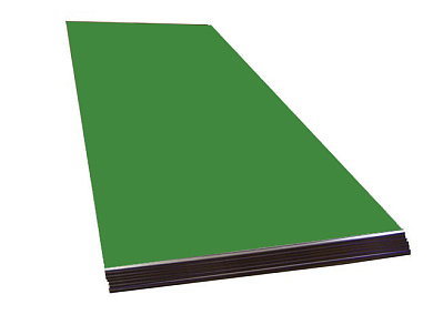 Лист плоский 0,4*1250*2000 RAL 6005 зеленый (в пленке) S