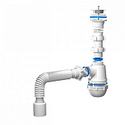 Сифон 1 1/2*40 с гибкой трубой 40х40/50 (А0115) АНИ