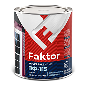 Эмаль FAKTOR ПФ-115 красная, 0,8 кг (12шт)